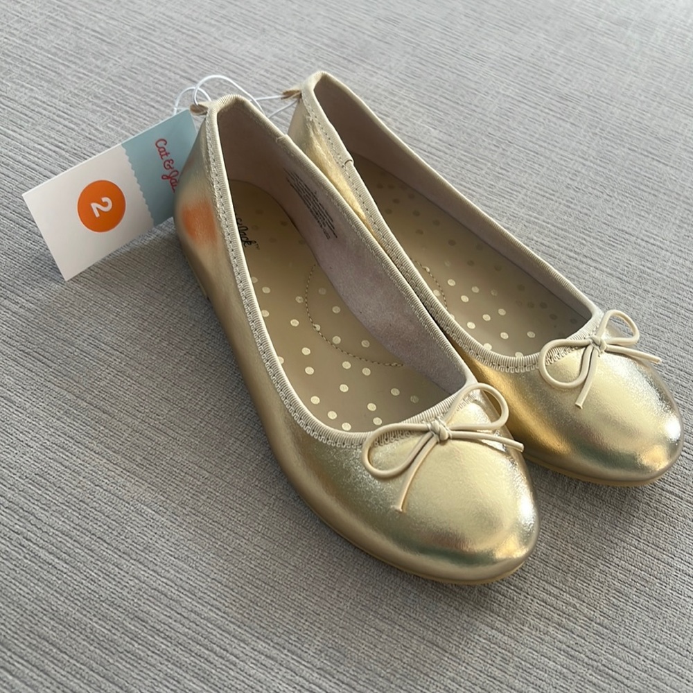 Cat & Jack Girl Ballet Flat Gold